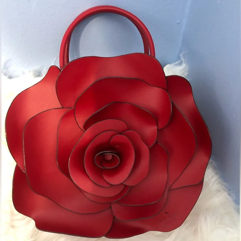 RARE Kate spade 3D Flora Red Rose Cross Body Bag - Picture 2 of 13